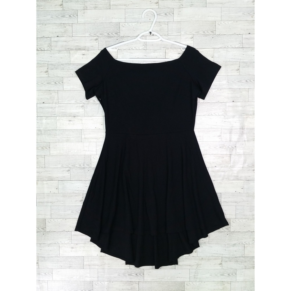 Sarin Mathews Black Off Shoulder Mini Dress Women's XL Cocktail Dress